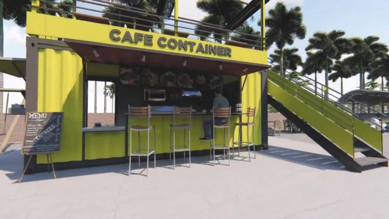 集装箱咖啡店设计视频展示